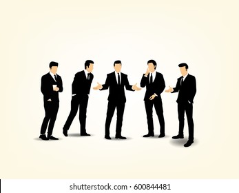 beautiful graphic illustration design vector of business man character, business man design concept 