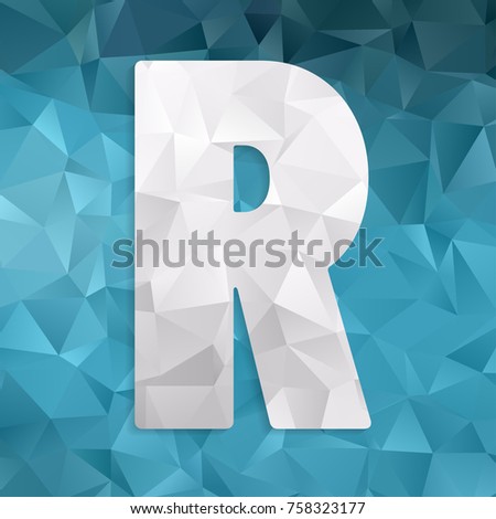 Beautiful Graphic Low Poly Alphabet Letter Stock Vector Royalty
