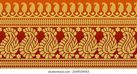 beautiful graphic saree design and this sari design is in Indian style which is for textile fashion industry and it can be used as wallpaper backdrop and website bg this style is originated in india 
