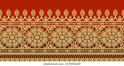 beautiful graphic saree design and this sari design is in Indian style which is for textile fashion industry and it can be used as wallpaper backdrop and website bg this style is originated in india 