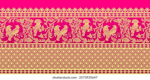 beautiful graphic saree design and this sari design is in Indian style which is for textile fashion industry and it can be used as wallpaper backdrop and website bg this style is originated in india 