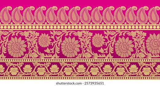 beautiful graphic saree design and this sari design is in Indian style which is for textile fashion industry and it can be used as wallpaper backdrop and website bg this style is originated in india 