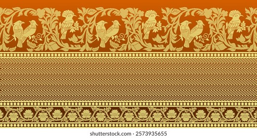 beautiful graphic saree design and this sari design is in Indian style which is for textile fashion industry and it can be used as wallpaper backdrop and website bg this style is originated in india 