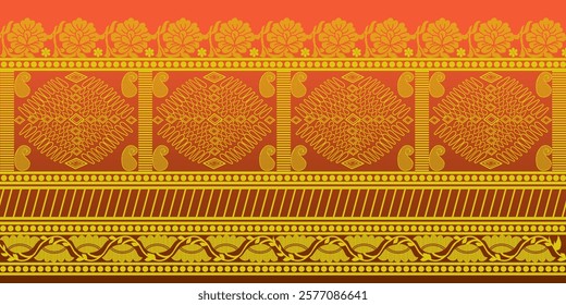 beautiful graphic saree design and this sari design is in Indian style which is for textile fashion industry and it can be used as wallpaper backdrop and website bg this style is originated in india 