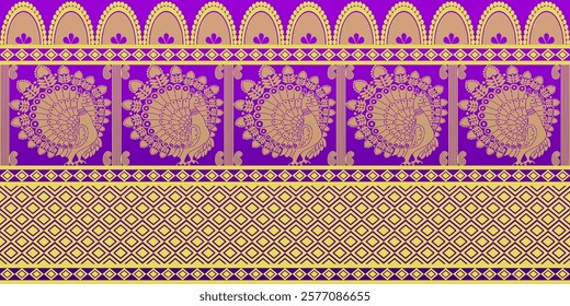 beautiful graphic saree design and this sari design is in Indian style which is for textile fashion industry and it can be used as wallpaper backdrop and website bg this style is originated in india 