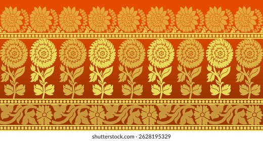 beautiful graphic saree design and this sari design is in Indian style which is for textile fashion industry and it can be used as wallpaper backdrop and website bg this style is originated in india 