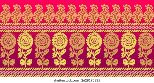 beautiful graphic saree design and this sari design is in Indian style which is for textile fashion industry and it can be used as wallpaper backdrop and website bg this style is originated in india 