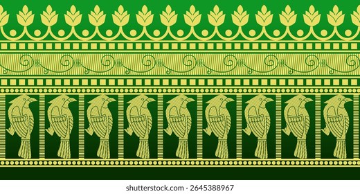 beautiful graphic saree design and this sari design is in Indian style which is for textile fashion industry and it can be used as wallpaper backdrop and website bg this style is originated in india 