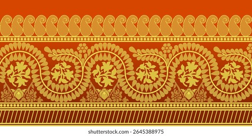 beautiful graphic saree design and this sari design is in Indian style which is for textile fashion industry and it can be used as wallpaper backdrop and website bg this style is originated in india 