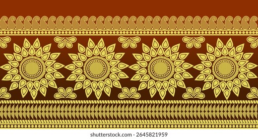 beautiful graphic saree design and this sari design is in Indian style which is for textile fashion industry and it can be used as wallpaper backdrop and website bg this style is originated in india 