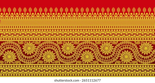 beautiful graphic saree design and this sari design is in Indian style which is for textile fashion industry and it can be used as wallpaper backdrop and website bg this style is originated in india 