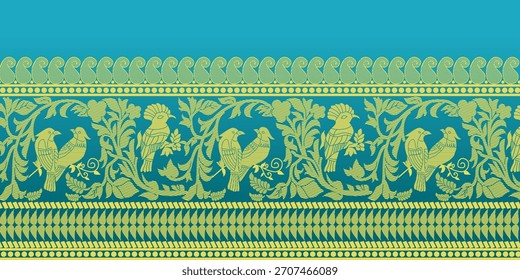 beautiful graphic saree design and this sari design is in Indian style which is for textile fashion industry and it can be used as wallpaper backdrop and website bg this style is originated in india 