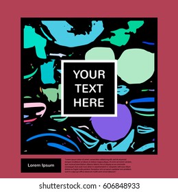 Beautiful graphics. Modern banner. Creative discount cards. Can Be Used For Banner, Flyer, Book Cover, Print, Web Banners. Vector illustration. Hand made.