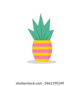 beautiful grass vector illustration design with vase