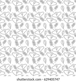 beautiful gray floral pattern background