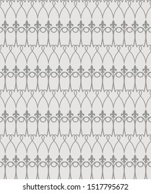 Beautiful gray and light neutral batik seamless pattern drawing techniques that use manual hand methods, for backgrounds, carpets, wallpapers, clothing, wrappers, fabrics, classic and vintage.