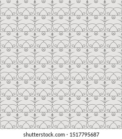 Beautiful gray and light neutral batik seamless pattern drawing techniques that use manual hand methods, for backgrounds, carpets, wallpapers, clothing, wrappers, fabrics, classic and vintage.