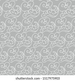 Beautiful gray and light neutral batik pattern drawing techniques that use manual hand methods, for backgrounds, carpets, wallpapers, clothing, wrappers, fabrics, classic and vintage.