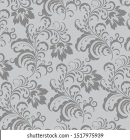 Beautiful gray and light neutral batik pattern drawing techniques that use manual hand methods, for backgrounds, carpets, wallpapers, clothing, wrappers, fabrics, classic and vintage.