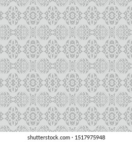 Beautiful gray and light neutral batik pattern drawing techniques that use manual hand methods, for backgrounds, carpets, wallpapers, clothing, wrappers, fabrics, classic and vintage.