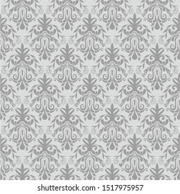 Beautiful gray and light neutral batik pattern drawing techniques that use manual hand methods, for backgrounds, carpets, wallpapers, clothing, wrappers, fabrics, classic and vintage.