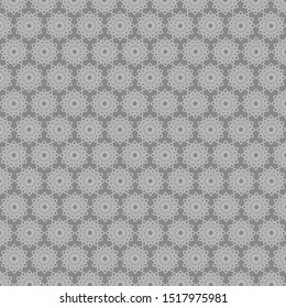 Beautiful gray and light neutral batik pattern drawing techniques that use manual hand methods, for backgrounds, carpets, wallpapers, clothing, wrappers, fabrics, classic and vintage.