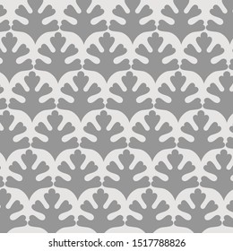 Beautiful gray and light neutral, floral pattern drawing techniques that use manual hand methods, for backgrounds, carpets, wallpapers, clothing, wrappers, fabrics, classic and vintage.