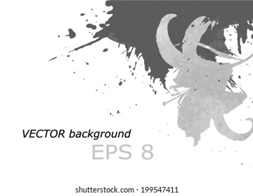 Beautiful gray lily corner. Vector illustration