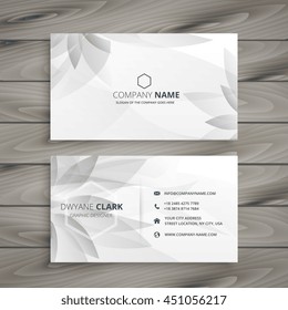 Beautiful Gray White Flower Business Card