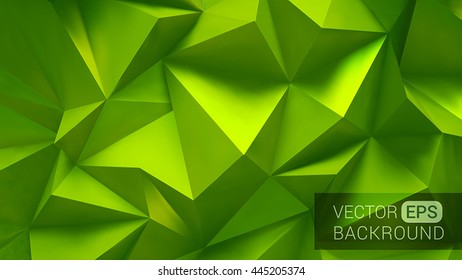 Beautiful green abstract background with geometric shapes.