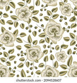 beautiful green abstract flower background vector decorative seamless tropical floral pattern fashionable. Colorful stylish floral. Floral background. Exotic tropics. Summer design 