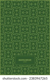 beautiful green batik art pattern