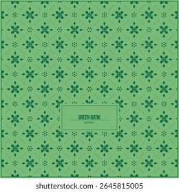 Hermoso patrón de batik verde para la idea de Fondo de pantalla vintage
