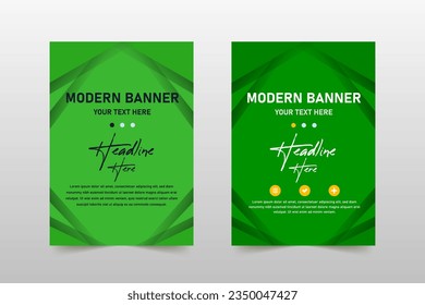 Beautiful Green Business Banner Template With Curved Shapes, can be used for business designs, presentation designs or any suitable designs.