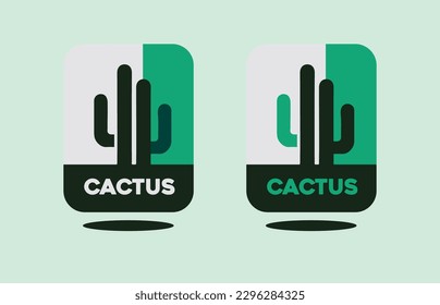 A beautiful green cactus logo