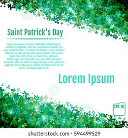 Beautiful green clover - st Patrick day concept