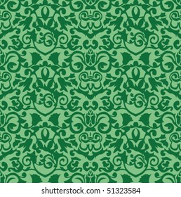 Beautiful green floral pattern