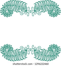 Beautiful green frame. Vector illustration