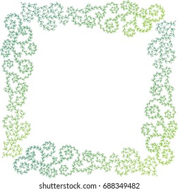 Beautiful green frame. Vector illustration.