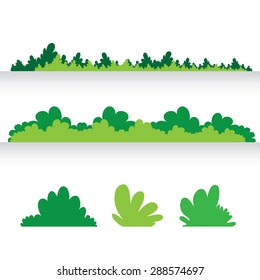 Beautiful green grass isolated on a white, Vector illustration