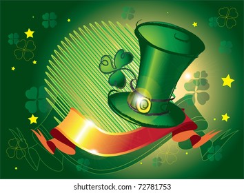 Beautiful green hat by a holiday