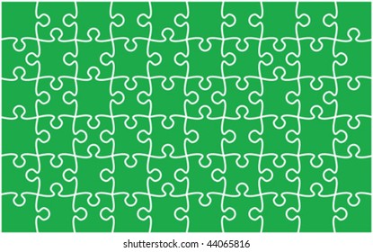 Beautiful green jigsaw puzzle vector