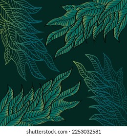Beautiful green Leaf background vector illustration