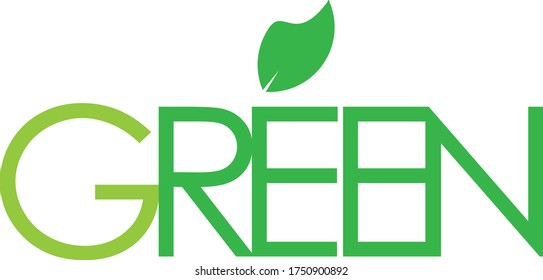Beautiful green leaf logo and vector design.