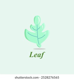 Beautiful green leaf vector design, suitable for design of health content, logos, icons, children's books, posters, etc