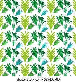beautiful green leaves pattern background