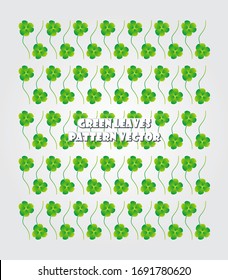 plantilla de patrón de hojas verdes hermosas
