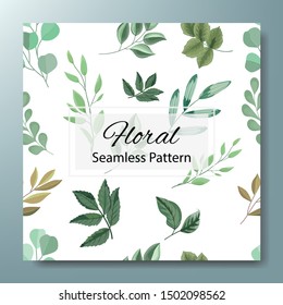 Beautiful Green Leaves Seamless Pattern