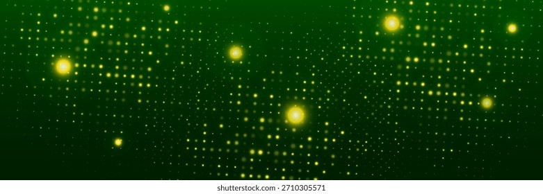 Efeito de luz verde bonito no fundo escuro, brilho, luz difusa bonita, efeito bokeh