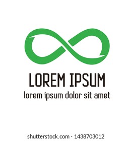 beautiful green marijuana vector design. a symbol infinity of the majesty of a marijuana